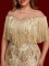 P196 Gold Dress with Fringing